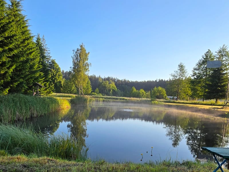 Eigener Teich am Morgen in Studziany Las